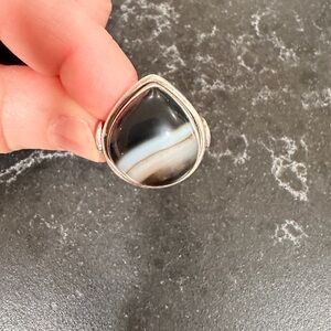 Teardrop Agate Ring